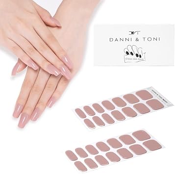 Amazon Co Jp Danni Toni ジェルネイルシール 半硬化タイプ 手用 防水 ２週間 長持ち自宅ネイルシール 無臭 Sgs認定済み 安全 セルフネイル 貼って固める ツール付き 女性 単色 プレゼント 28シールwarm Nude ファッション