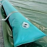 ZEFIRO Tubolare Perimetrale Rinforzato in PVC Verde per Telo di Copertura Invernale per Piscina - Lunghezza MT. 2 da 600 Gr/Mq - 0,96 mm Spessore - Alta Qualità - MADE IN ITALY