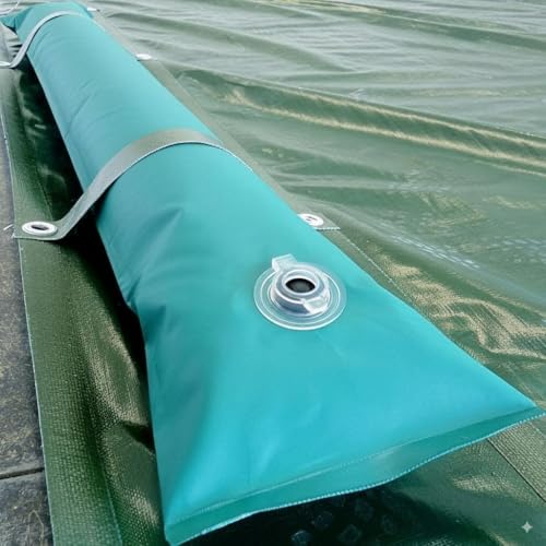 ZEFIRO Tubolare Perimetrale Rinforzato in PVC Verde per Telo di Copertura Invernale per Piscina - Lunghezza MT. 2 da 600 Gr/Mq - 0,96 mm Spessore - Alta Qualità - MADE IN ITALY