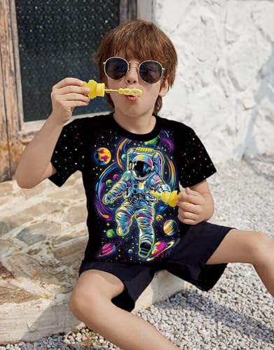 Image of Frogwill Boys Girls Shirts 3D Graphic T-Shirt Neon Clothes Short Sleeve Animal Print Tee 5-13 Years