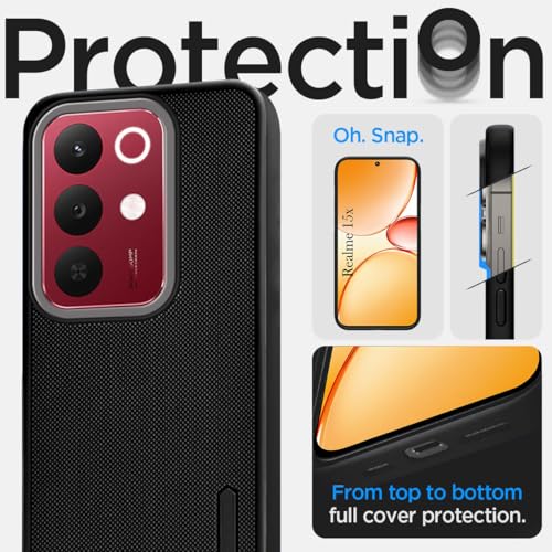Image of Jkobi Rubberised Back Cover Case for Realme 15X (Textured Grip Design | Micro-Fiber Cloth Inside | Slim and Light Weight | Soft Touch and Feel)
