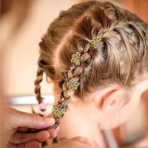 YFelomatric 12pc Mini Gold Geometric Floral Hair Clips for Girls & Women, Pack of 12, 1 count (Pack of 12) - Image 4