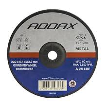TIMCO DGM115222/25 Addax DPC Metal Grinding Disc-115 x 6.4 x 22.2mm-Pack of 25