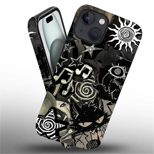 Coque iPhone 15 gothique chat noir compagnon idéal de vos soirées