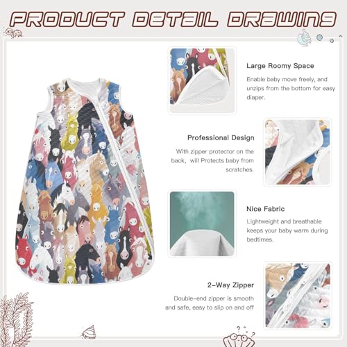 Image of vvfelixl Bright Funny Dinosaurs Baby Sleeping Bag Sleep Sack,Baby Wearable Blanket Sleep Suit for 0-6 Months