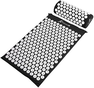 ProsourceFit Acupressure Mat and Pillow Set - Black