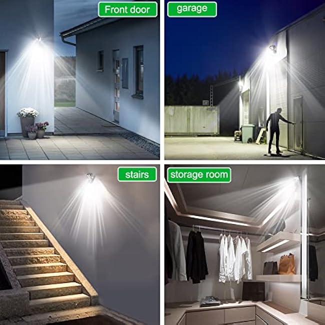 Motion Sensor Outdoor Lights LED Spotlight Outdoor 8W 6000K 2 Packs