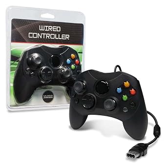 وحدة تحكم سلكية Xbox الأصلية S - أسود