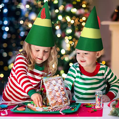 Geyoga 8 Pieces Christmas Elf Hat The Elf Costume Accessories Christmas Hats For Xmas Holiday Cosplay Gifts Party Supplies #TOP6