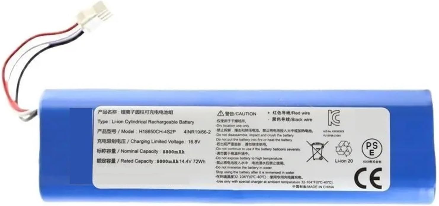 Vacuum Cleaner Original Accessories Battery Rechargeable Battery Pack is Suitable. Compatible for AIRROBO T10+. for Vacuum Cleaner Parts Replacement (Color : Battery 12800Mah)