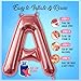 [52pcs] Rose Gold Letter Balloons - 2 Full A-Z Sets For Rose Gold Letter Balloon Banner | Alphabet Ballons | 16 inch Foil Ballon | Customized Name Balloon Letters for a Birthday, Graduation, Wedding