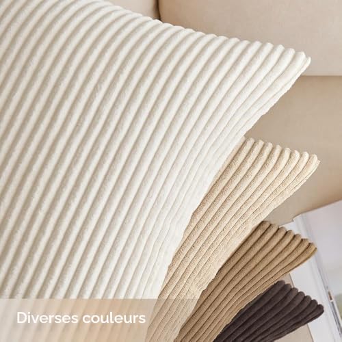 Housses de coussin en velours café 40x40 cm lot de 4 par EMEMA - 4
