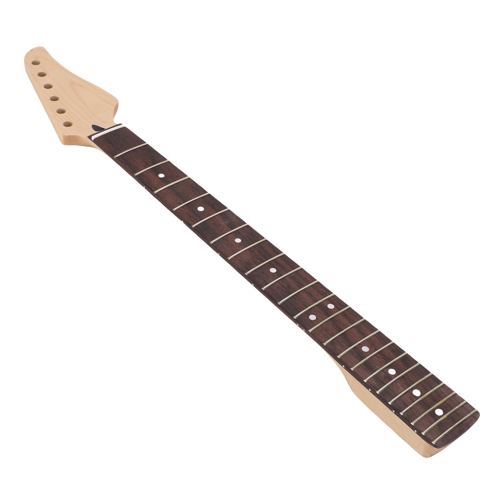 Manico per Chitarra Elettrica, Tastiera in Palissandro Acero a 22 Tasti con Truss Rod Regolabile e Punti Laterali, Manico di Ricambio per Chitarra Elettrica Stile ST