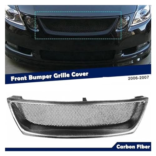 Calandre supérieure GS 2006-2007 : maille de pare-choc robuste en ABS gris version RHD