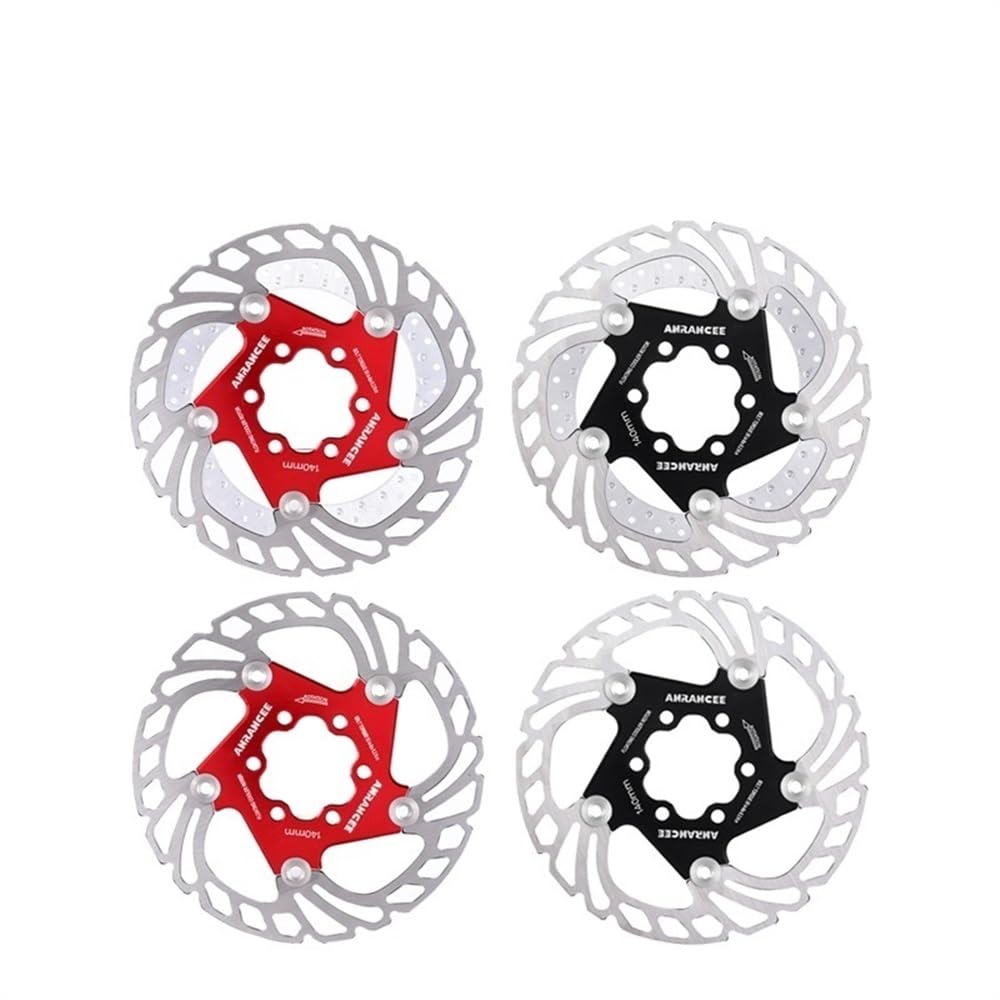 Dischi Freno Mtb Montagna Mtb Bike Disc freno mobili da 140mm 160mm 180mm 203 mm 6 bulloni rotore in bicicletta in(203mm black metal)