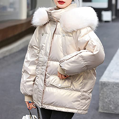 Senyentie Casacos da moda para mulheres 2022 inverno quente cor sólida com capuz feminino flanela gr