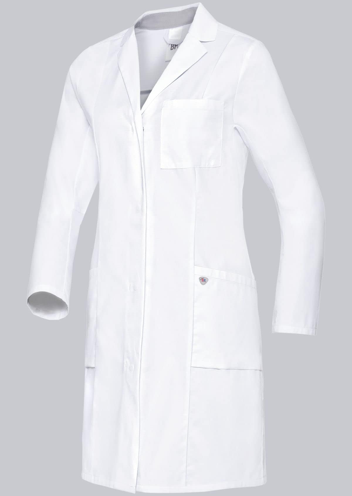 BP 1754-130-21 Women's Doctor's Coat, Long-Sleeve, Arm-Lift System, 205,00 G/M², Pure Cotton, White, Size