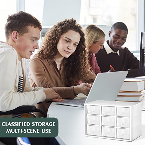Tatuo 12 Pack Mini Plastic Drawer Organizer Desk Craft Organizer Storage With 9 Clear Mini Drawer Holder Desktop Storage Box For Office Home Makeup Jewelry Craft Supplies Collection Beige #TOP5