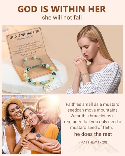 Image of Eryuor Silver /Gold Move Mountains-Mustard Seed Bracelet Catholic Christian Easter Christmas Birthday Gifts