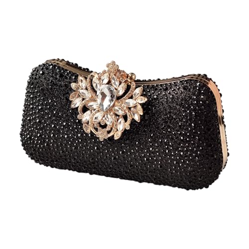 Élégant sac à main avec strass reflets argentés pour cérémonie chic