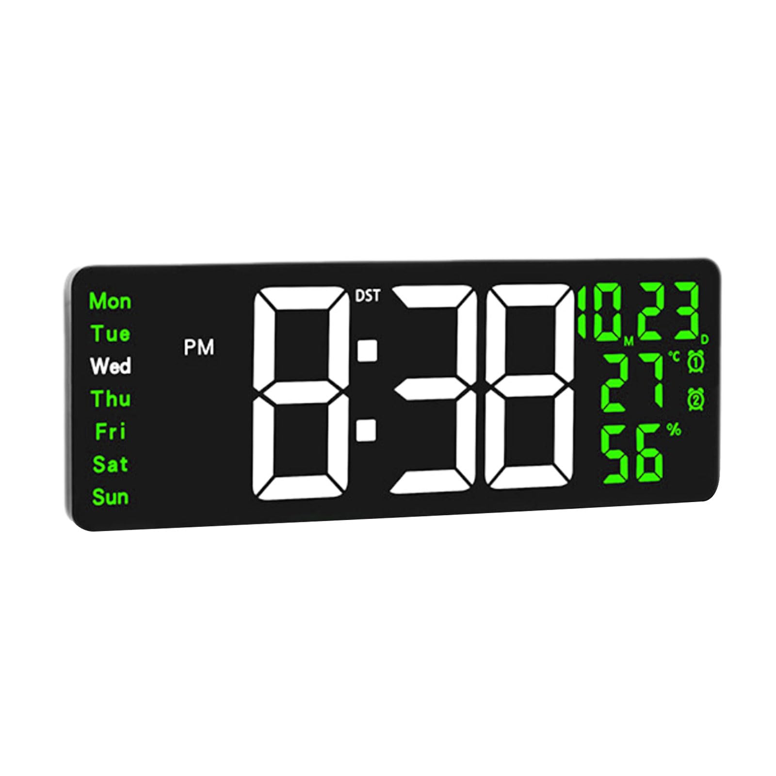 Horloge murale numérique LED grand écran avec alarme et température intérieure