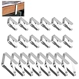 OUNONA Stainless Steel Table Cloth Clip Table Cover Clamps, Pack of 20(Silver)