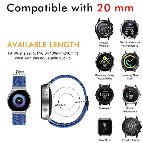 Vecann Intrecciato Nylon Cinturino Compatibile con...