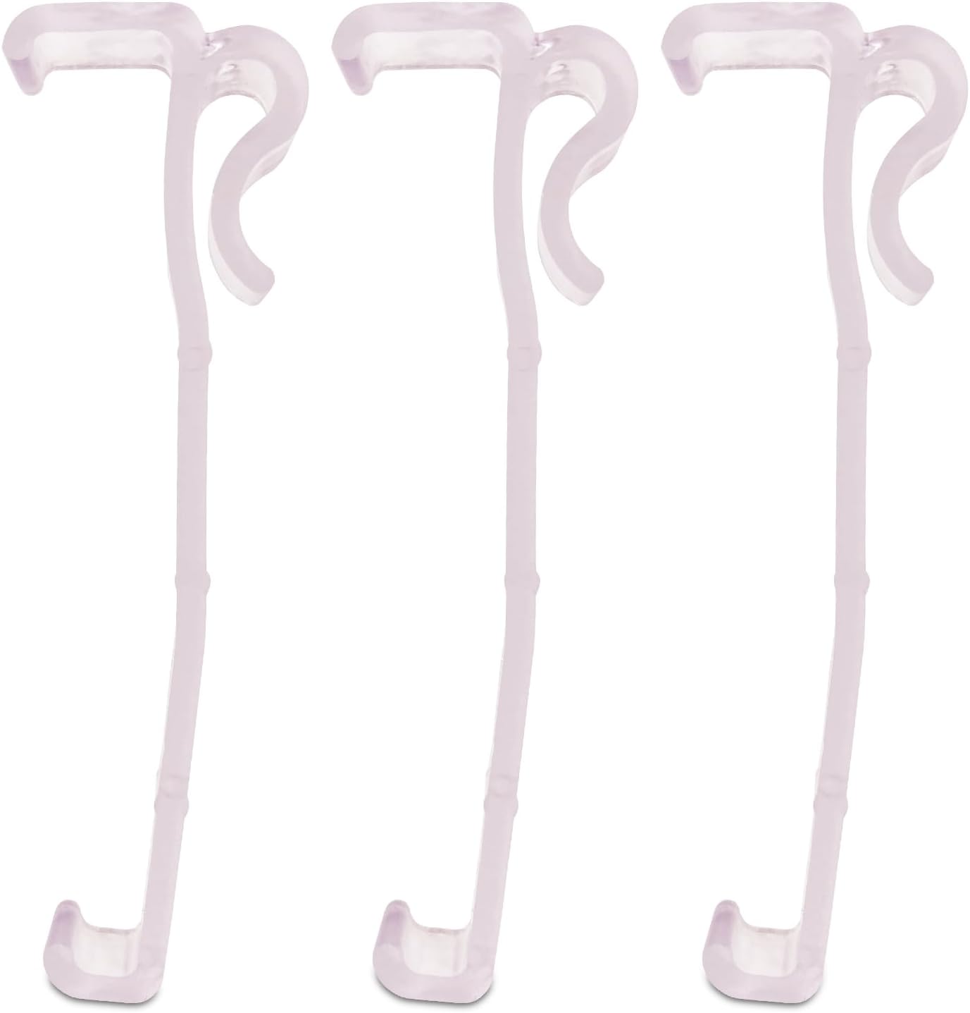 Amazing Drapery Hardware 3.0 Inch Clear Valance Clips for Top Blind Brands & Window Shades, 3-Pack - Sturdy Plastic Brackets, Ideal for Wood, Faux Wood & Metal Treatments in Home & Office Settings