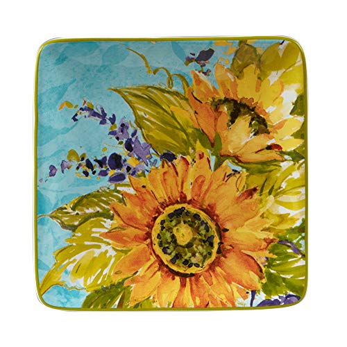 Certified International Sun Garden 6" Canape/Luncheon Plates, Set Of 4, Multicolor #TOP1
