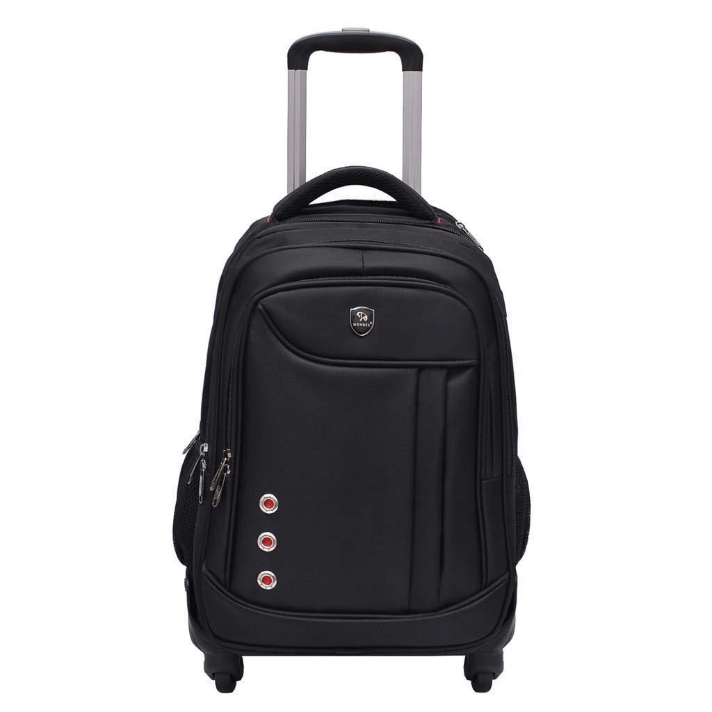 SH-lgx Freewheel Wheeled Backpack Business Waterproof Travel Laptop Backpack, Carry-on Bag Perfect for Men and Women Black