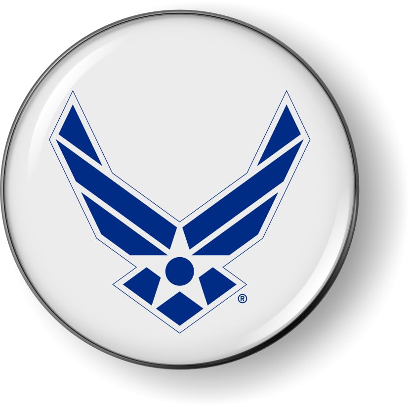 Image of BestLicensePlateFrames - U.S. AIR Force Symbol 3D Domed CAR Emblem Badge Sticker Flexible - Official USAF and USSF Licensed Product