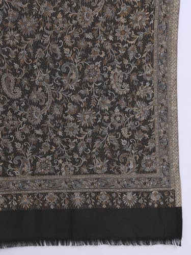 Image of Zamour Faux Pashmina Soft Jamawar Woven Jacquard Shawl for Men