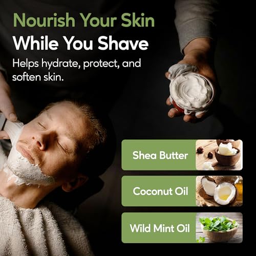 Image of Henry Cavendish Eucalyptus Mint Shaving Soap with Shea Butter & Coconut Oil. Long Lasting 4 oz Puck Refill. Himalaya Fragrance. All Natural. Rich Lather, Smooth Shave. For Ladies and Gentlemen.