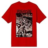 TMNT Comic Origins Casey Jones & Raphael Comic Art Crew Neck Short Sleeve Red Men's T-Shirt-XXL