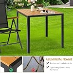 LIFERUN Gartentisch WPC Teakbraun