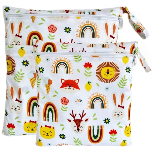 TRASUN Wetbag, borsa per il naso, borsa per pannolini, per bagnato e asciutto, impermeabile, lavabile, per bambini, pannolini, viaggi, palestra, spiaggia, sole, m, Sacco a pelo