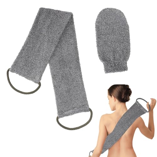 Set Da 3 Guanti Esfolianti Coreani Per Il Corpo, Asciugamani Scrub In Tessuto A Righe, Ad Asciugatura Rapida, Per Massaggio E Cura Della Pelle, Riutilizzabili