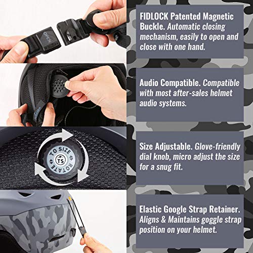 image for TurboSke Ski Helmet - Active Ventilation Audio Compatible Snow Sports 
