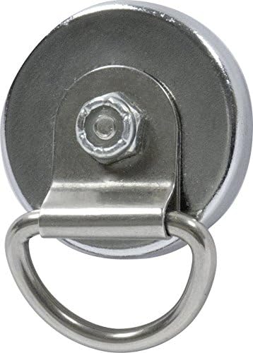 MAG-MATE MX1000DL Cup Magnet with "D" Shaped Swivel Loop, Magnetic Holder for Rachet Straps, Leashes, and Items that Can Be Secured to the D-Ring Permanent Ceramic Magnets, 15 lbs Holding Capacity image 2