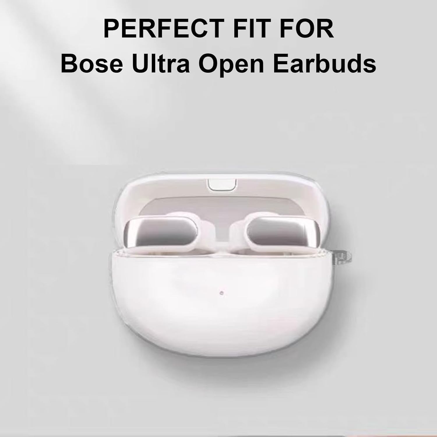 Silicone Case for Bose Ultra Open Earbuds, Shockproof Protective Earbuds Cover with Keychain Accessories (Clear) image 2