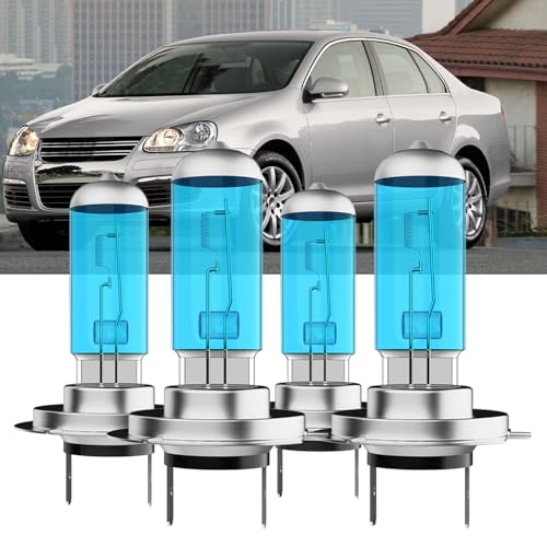 TTDBDAN Headlight Bulbs Fit for 2009 2010 2011 2012 2013 2014 2015 Volkswagen Jetta Tiguan Passat-CC H7 H7 High Beam Low Beam 6000K White Headlamp Plug and Play Easy Installation Headlight Bulb