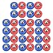 32-Piece Plastic Shuffleboard Pucks for Tabletop Curling Game – 23mm Red and Blue Lightweight Game Pieces, Wear-Resistant Foosball Accessories