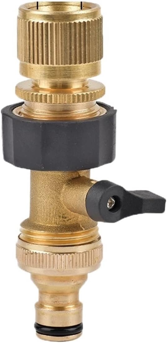 3/4 Inch 2/4-Way Brass Garden Hose Splitter Garden Tap Y-Type Watering Connector Distributor for Outdoor Faucet (Color : D)
