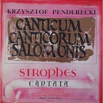 Canticum Canticorum Salomonis / Strophes / Cantata