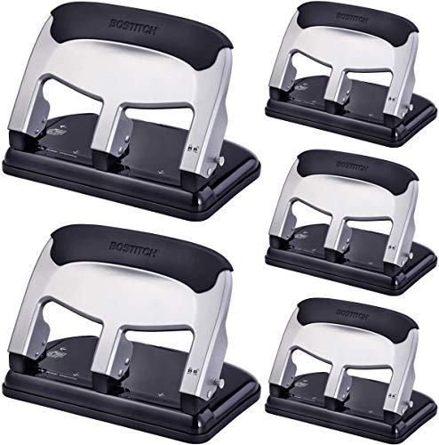 Bostitch EZ Squeeze 40 Sheet 3-Hole Punch (HP40) - 5 Pack