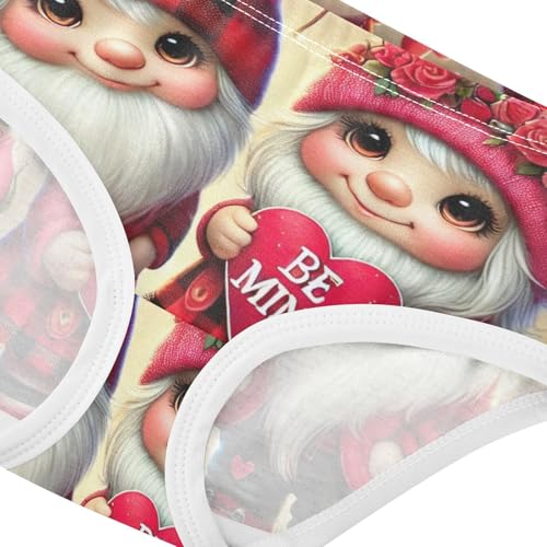 Fun Print Toddler Underwear Custom 2t Cotton Panties for Girl Lovely Valentine Gnome Pink Kids Undies Briefs4