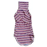 Vintage Stripes Sphynx Hairless Cat Cute Breathable Summer Cotton T-Shirts Pet Clothes,Round Collar