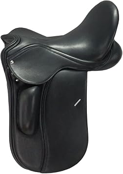 Horse English Dressage Leather Saddle Premium Quality Solid Tree Seat Size 12" to 19" Black ST-ES-014