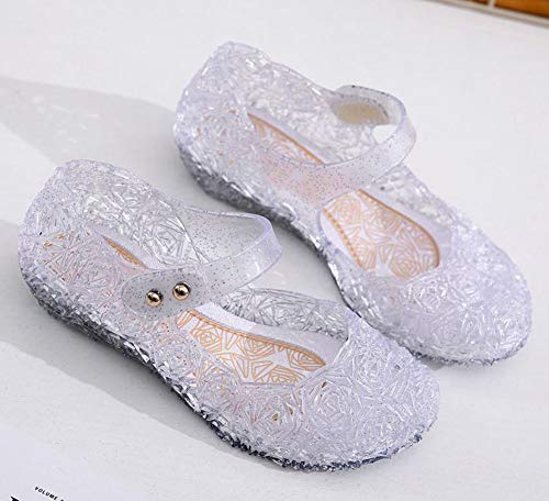 YouKD Girl's Princess Cosplay Shoes Dress Up Jelly Shoes Crystal Sandals2