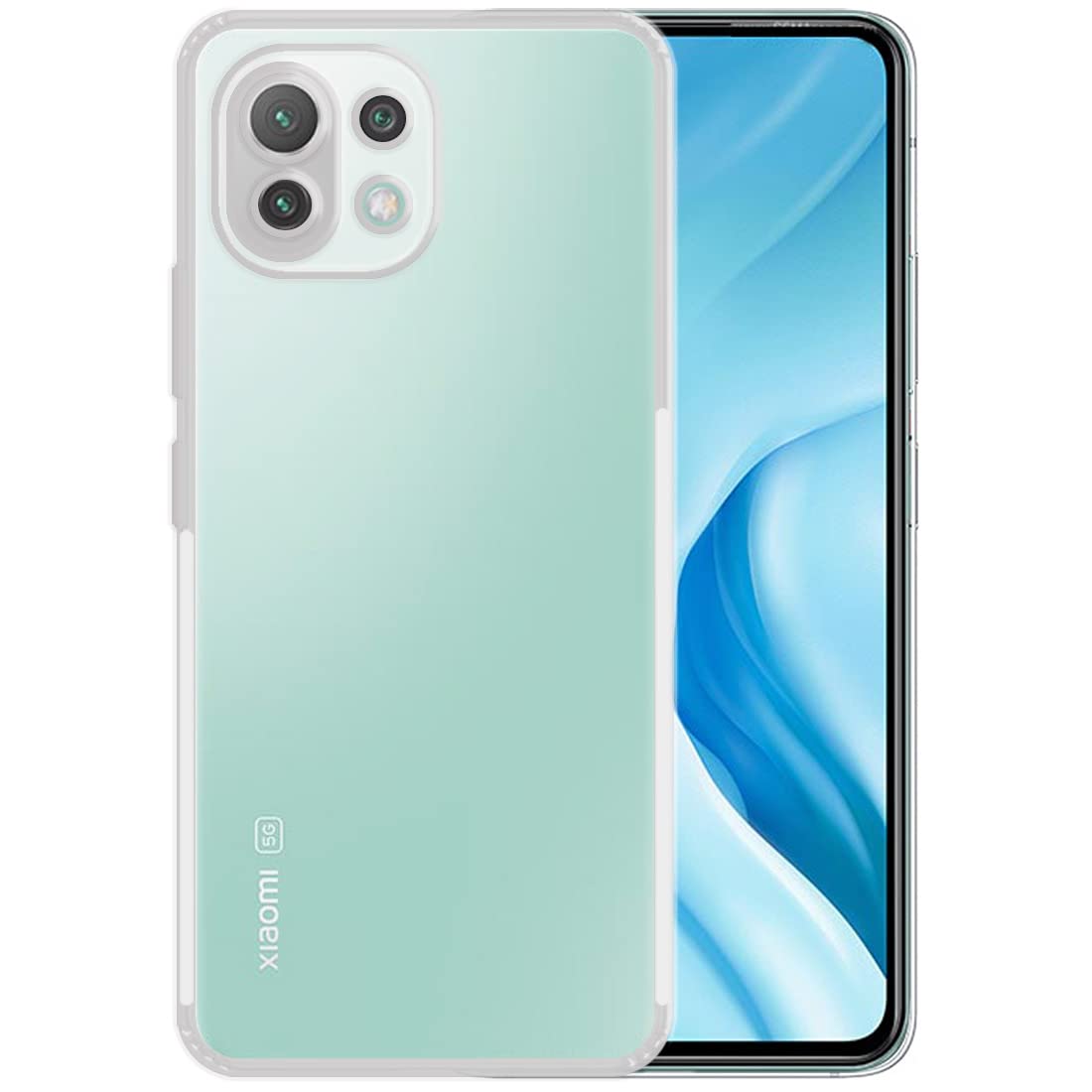 Casotec Slim Soft Silicon *Anti Dust Plug* Shockproof Transparent TPU Back Case Cover for Mi 11 Lite/Mi 11 Lite 5G - Clear (B09NGPJSHC) Amazon Price History, Amazon Price Tracker
